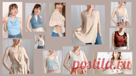 14 Easy & Cute Summer Tops Sewing Patterns to Try Now - Sparrow Refashion: A Blog for Sewing Lovers and DIY Enthusiasts