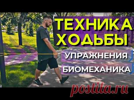 Упражнения для ходьбы! Как правильно ходить Биомеханика походки!