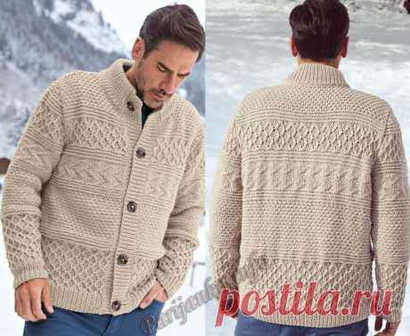 Мужской кардиган (м) 286 Creations 16/17 Bergere de France №4779