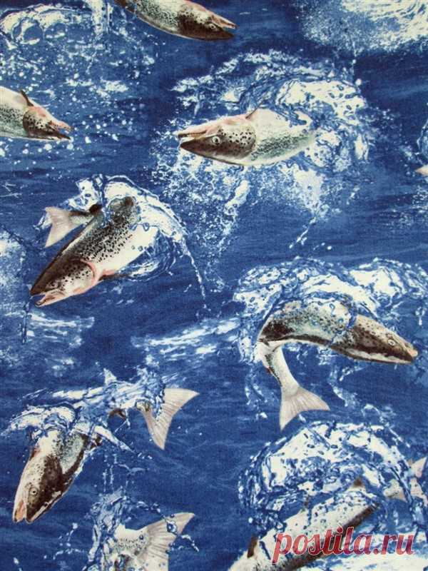 JUMPING SALMON FISH NATURE OUTDOORS FISHING TIMELESS TREASURES