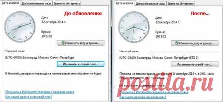 Перевод часов на зимнее время |