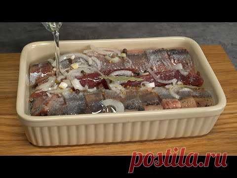 Любимая закуска на все времена - СЛАБОСОЛЕНАЯ СЕЛЕДКА. Рецепт от Всегда Вкусно!
