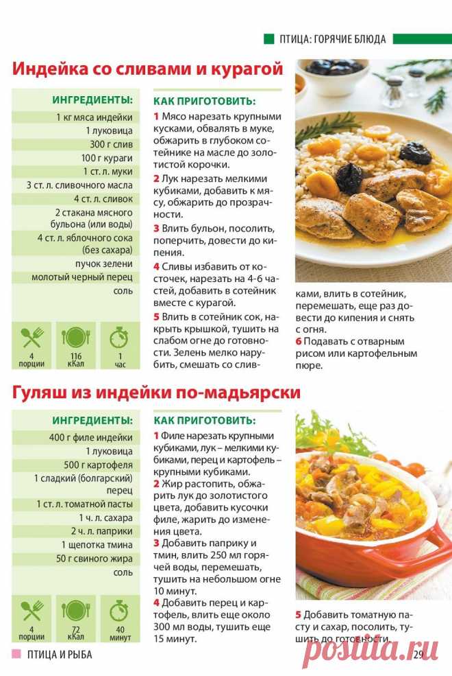 Индейка со сливами и курагой. Гуляш из индейки по-мадьярски