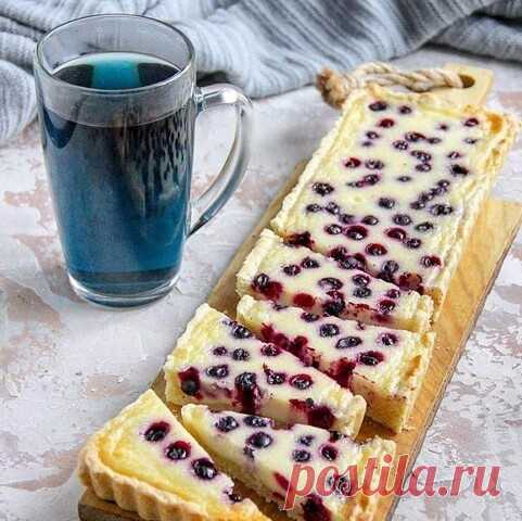 Тарт с ягодами в сметанной заливке — Домашняя кулинария