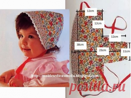TOUCA DE CRIANÇA 1/2 ANOS - Moldes Moda por Medida