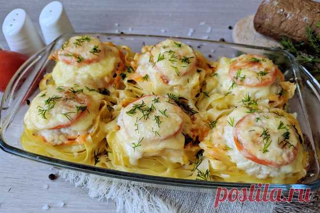 «Гнезда» из макарон с фаршем, помидорами и сыром: самый вкусный ужин на скорую руку ❤️ | Еда на каждый день | Яндекс Дзен