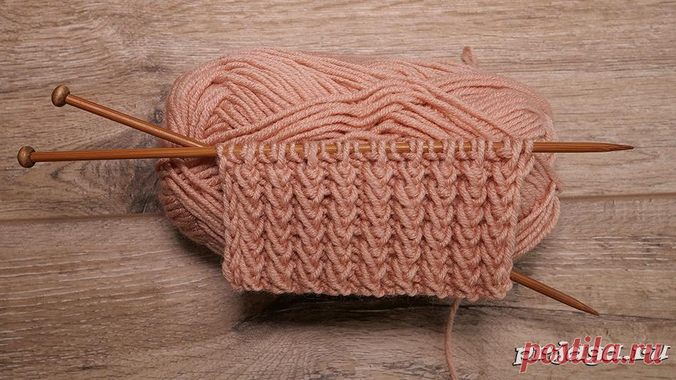Рельефная резинка спицами