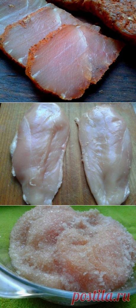 Сыровяленая куриная грудка, проще не бывает....