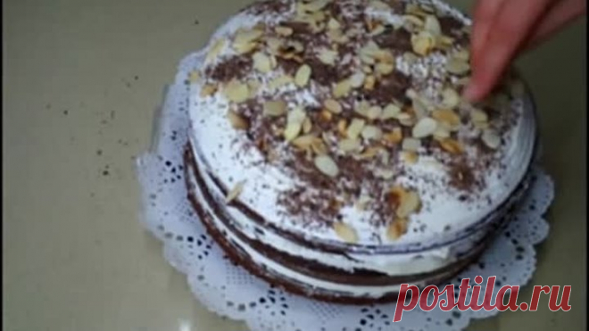 Рецепт- Торт Ноченька ( на кефире)