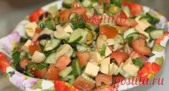 Овощной салат с сыром - рецепт с пошаговыми фотографиями