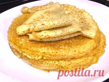 Не блины, а Сказка!  Пшенные Блины СОЛНЕЧНЫЕ без молока  из сухого пшена