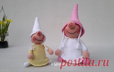 Amigurumi häkeln//Deko-Puppen m. Zipfelmützen
