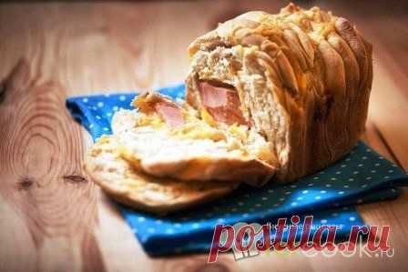 Добашний батон с ветчиной и сыром