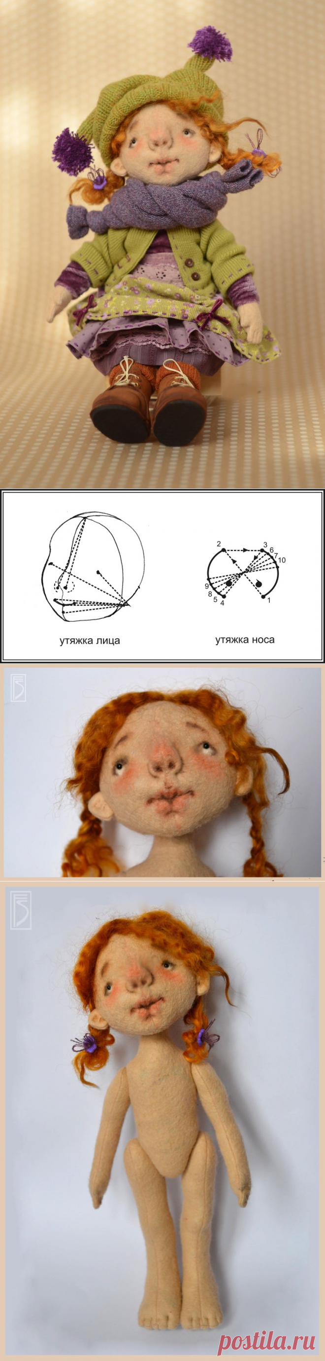 Шьем игровую куклу из фетра для больших и маленьких девочек - Ярмарка Мастеров - ручная работа, handmade