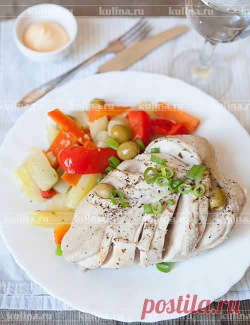 Куриная грудка на пару с овощами – рецепт приготовления с фото от Kulina.Ru