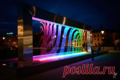 Новый волшебный фонтан в городе Брно