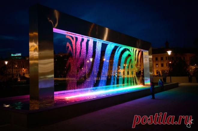 Новый волшебный фонтан в городе Брно