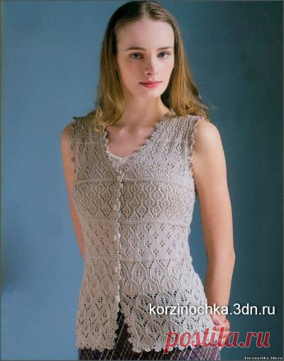 Вязаная спицами кофточка, вязание из японского журнала - 28 Июля 2012 - Вязание спицами, модели и схемы для вязания на спицах