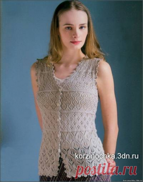 Вязаная спицами кофточка, вязание из японского журнала - 28 Июля 2012 - Вязание спицами, модели и схемы для вязания на спицах
