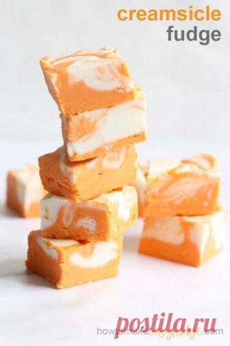 CREAMSICLE FUDGE: Easy, 4-ingredient orange creamsicle fudge