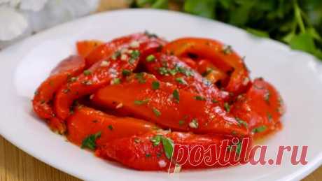 Очень вкусная закуска из перца. Маринованный перец быстрого приготовления | Вкусно Дома | Дзен