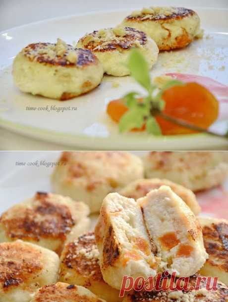 Мастерская на кухне: Сырники с курагой, печеньем и белым шоколадом.
