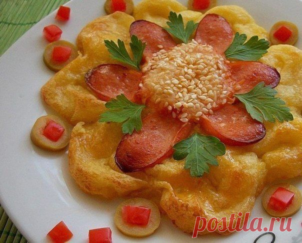 Запечённые картофельные цветы
