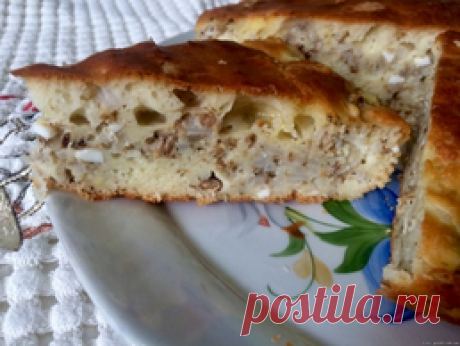 Наливной пирог с РЫБОЙ, ЯЙЦАМИ и РИСОМ