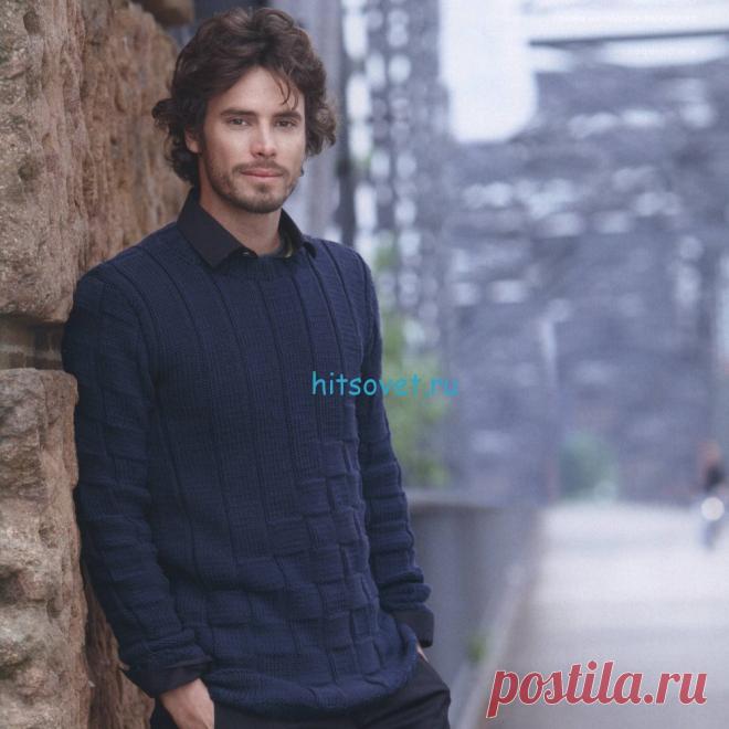 Мужской пуловер спицами мериносовой шерсти - Хитсовет Мужской пуловер спицами мериносовой шерсти. Вам потребуется: пряжа ONIine „Linie 8 Starwool Maxi