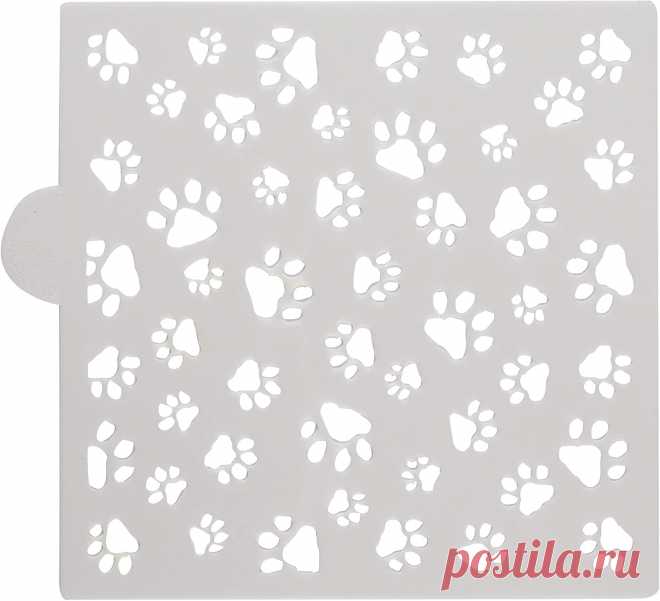 Amazon.com: Mini perro Paws Allover Cookie y Craft Stencil CM007 by Designer Stencils: Kitchen & Dining