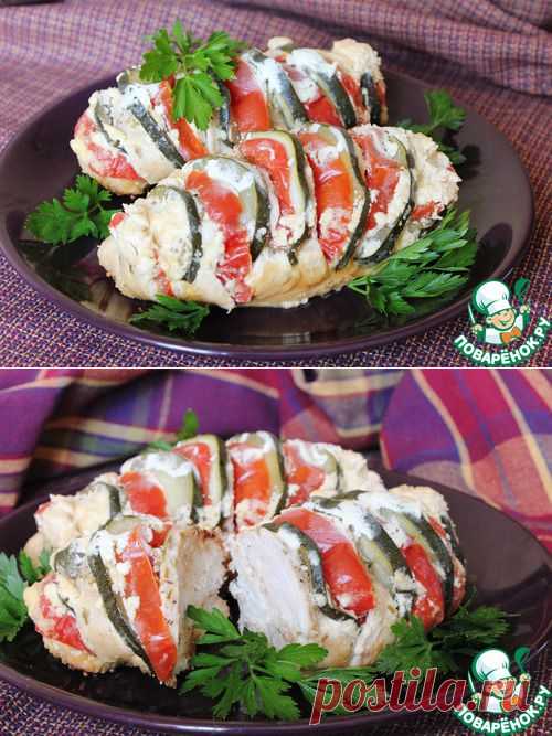 Куриные грудки с овощами в соусе - кулинарный рецепт