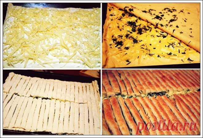 Сырные палочки из слоеного теста