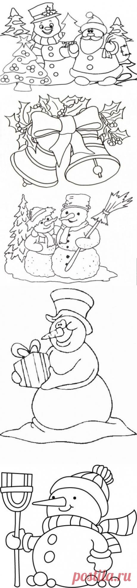 НОВОГОДНИЕ ШАБЛОНЫ - РАСКРАСКИ
