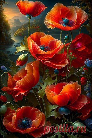 Красные маки