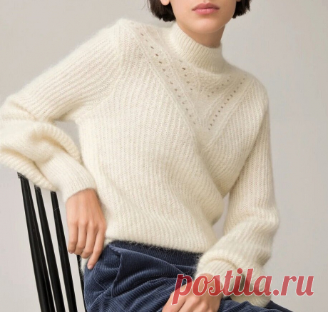 Модные, стильные, красивые! Подборка вязаных белых джемперов и свитеров для любого возраста (30 идей) | Идеи рукоделия | Дзен