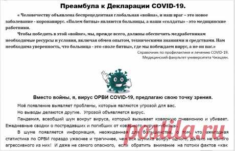 Преамбула к Декларации COVID-19.