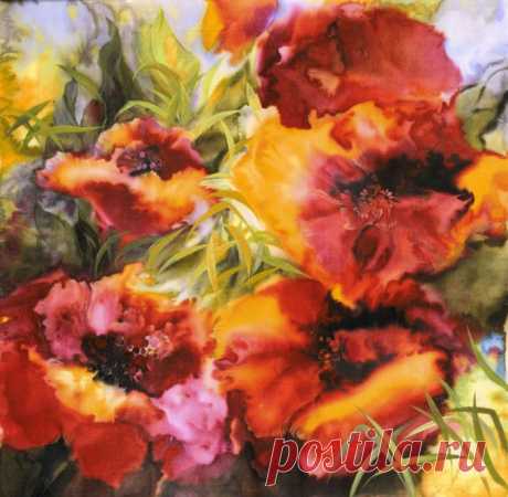 Сказочно красивый батик Елены Дорожкиной..