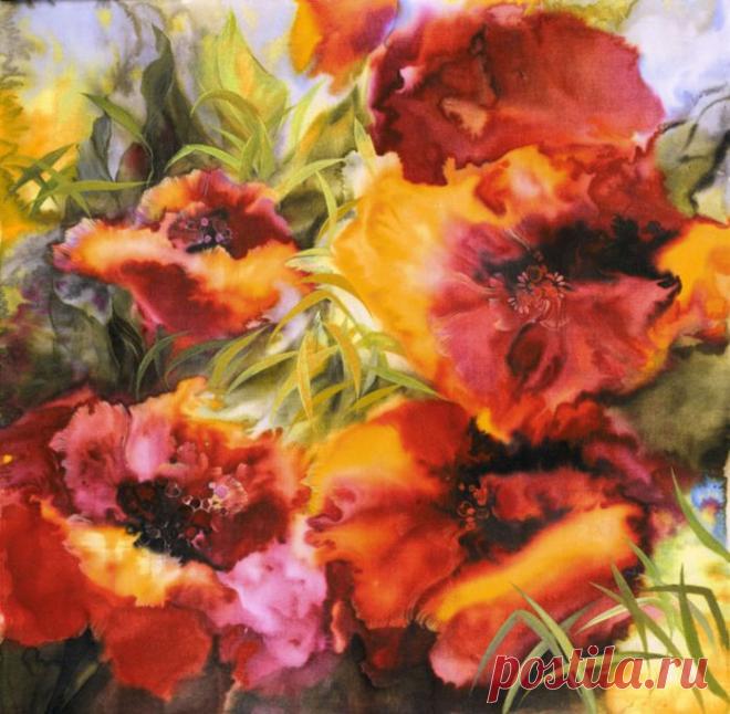 Сказочно красивый батик Елены Дорожкиной..