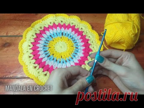 Bonito Mandala 🥰 Tejido en Crochet - Paso a Paso