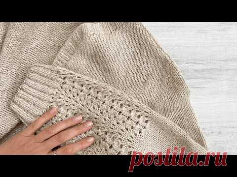 Модный АЖУРНЫЙ УЗОР СПИЦАМИ | Стильное Вязание спицами