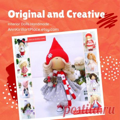 Tilda Christmas Doll Handmade Rag Doll Decor Baby Doll | Etsy