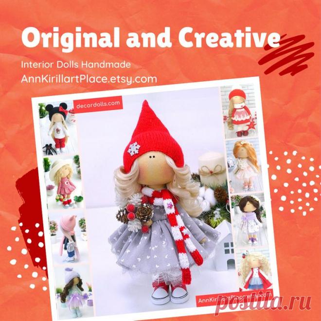 Tilda Christmas Doll Handmade Rag Doll Decor Baby Doll | Etsy