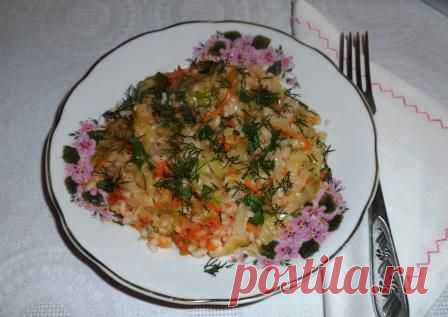 Капуста тушеная с мясом и рисом