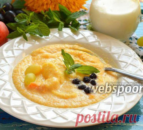 Кукурузная каша с тыквой и яблоками