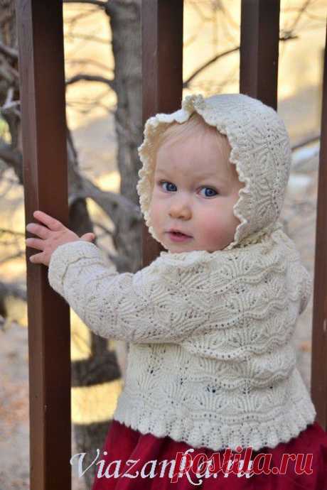 АЖУРНАЯ КОФТОЧКА ДЛЯ ДЕВОЧКИ 1-2 ГОДА.