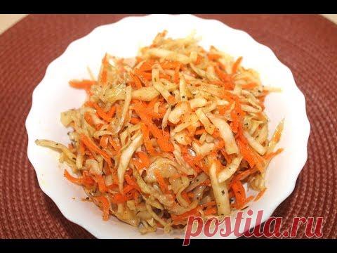 Маринованная капуста по корейски. Салат из капусты и моркови. Pickled cabbage