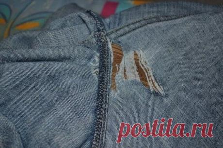 Как заштопать джинсы: мастер-класс