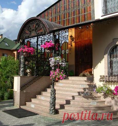 (+1) тема - Оформление крыльца красивыми цветами | Роскошь и уют