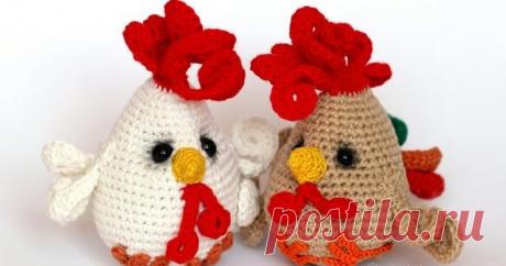 Ami-Domi Land: вяжем амигуруми: Петушок-брелок