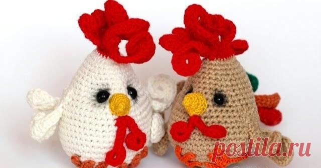 Ami-Domi Land: вяжем амигуруми: Петушок-брелок